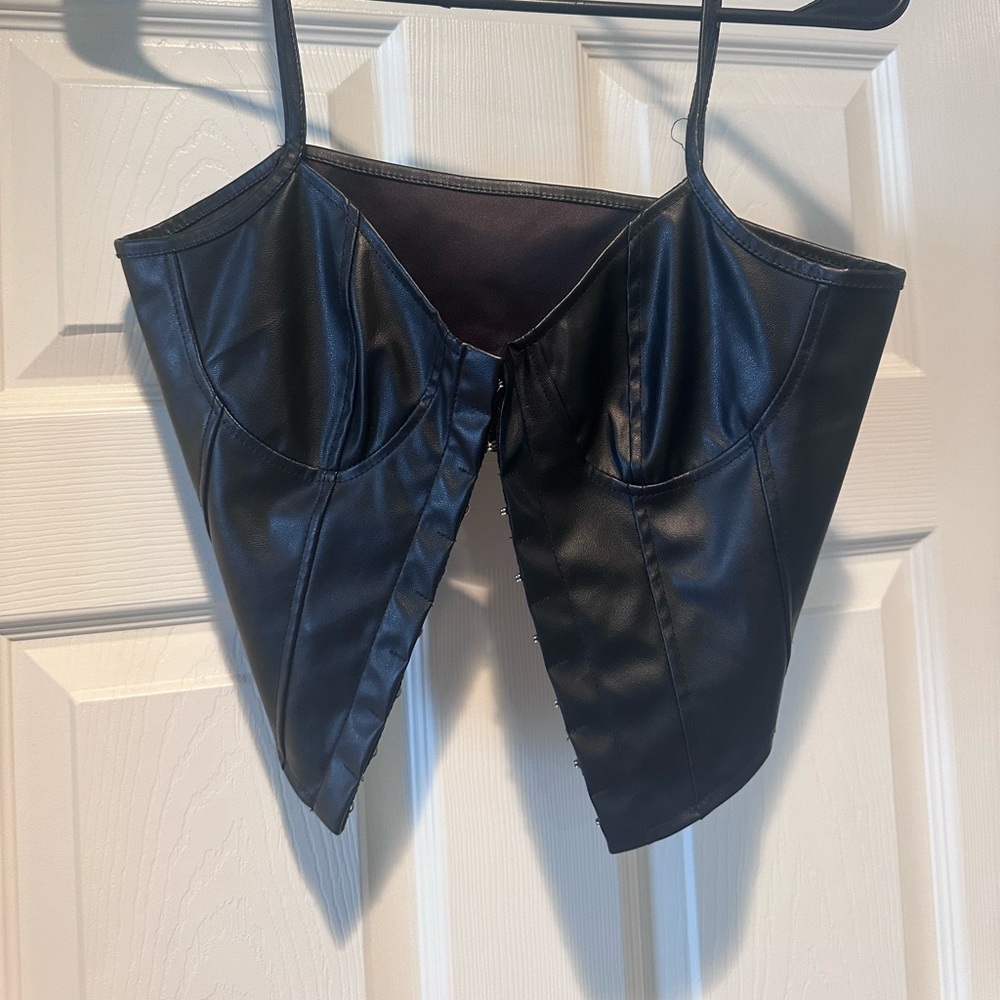 Leather Corset Top